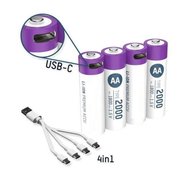 Produit: Li-Ion Rechargeable AA Batteries