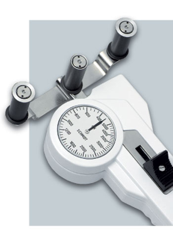 DXB Tensiomètre avec roulements cylindriques pointant vers l'utilisateur
