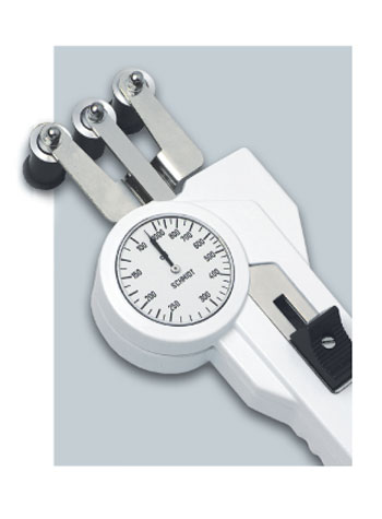 DXT Tensiomètre avec roulements cylindriques pointant loin de l'utilisateur