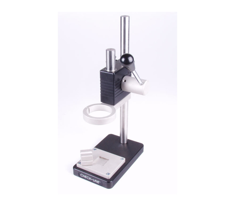 <b>Banc de test PTS-HP</b><br><br>Bloc, entaillé en V, en option, est conçu pour attacher les objets cylindriques