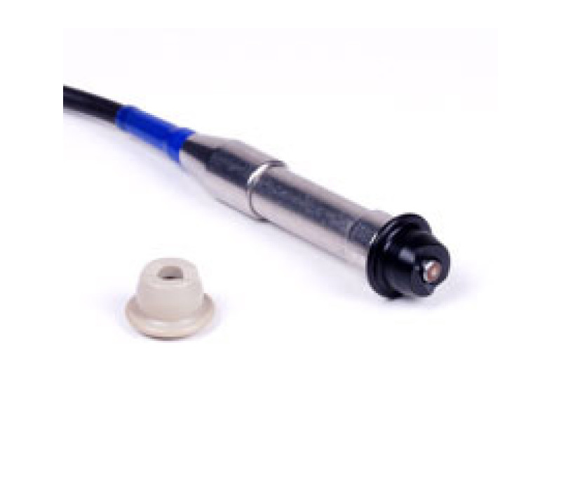 <b>Sonde spéciale pour surface très chaude</b><br><br>La sonde haute température comprend un anneau beige de contact conçu dans un plastique résistant à de fortes températures. Cet anneau a une forme qui est identique à l'anneau original noir en V. Il est disponible seulement pour le 3000FX et le 3000PRO. Avec cette sonde, des enduits chauds peuvent être mesurés avec une température extérieure allant jusqu'à 150°C.