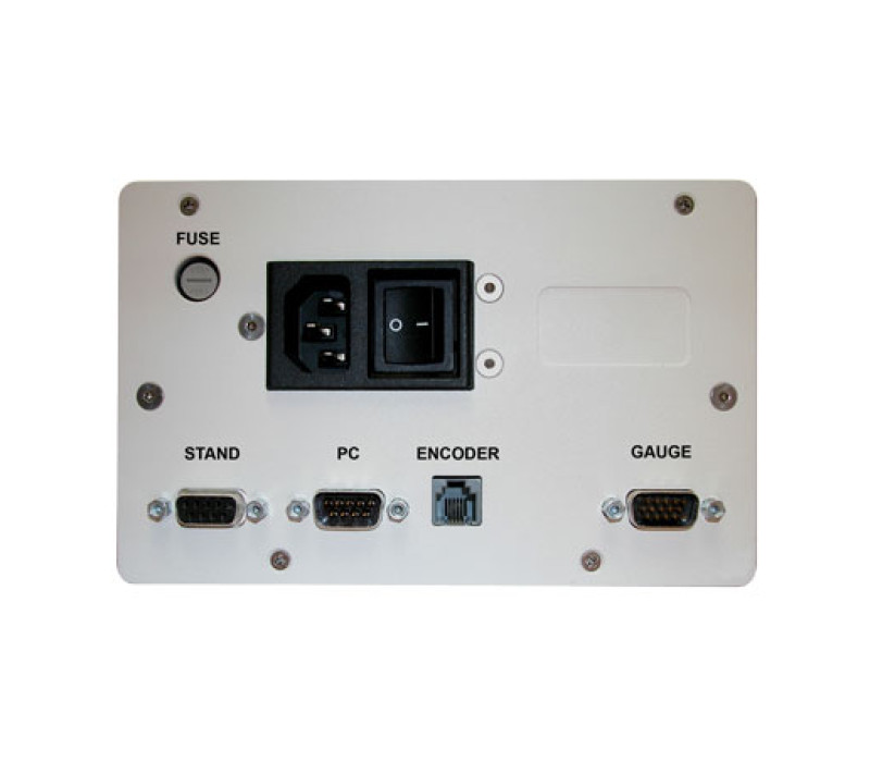 Des boutons CW, CCW, STOP et Arrêt d'urgence sont fournis, ainsi que des touches de fonction variables pour accéder au menu et configurer les paramètres du support.
