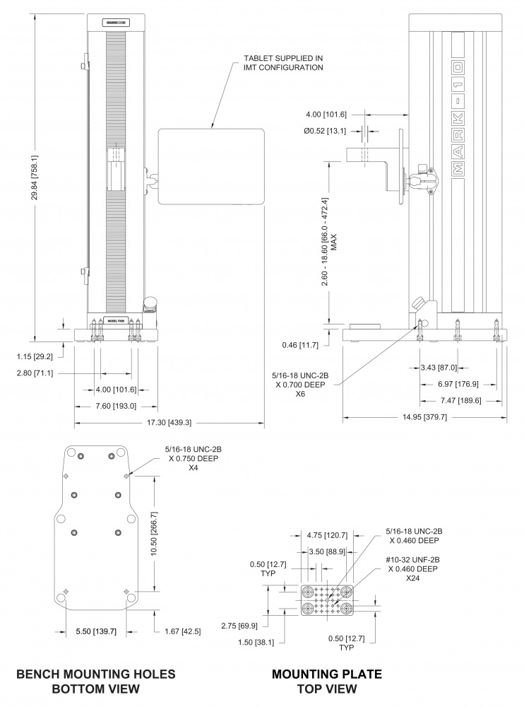 Dimensions-F105 / F305 / F505 / F505H