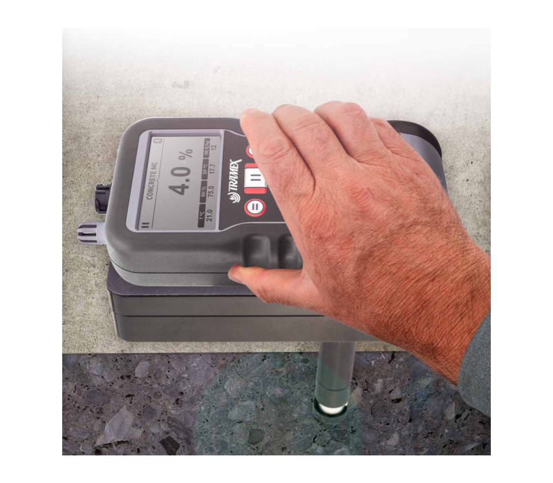 Mesure de l’humidité du béton en surface et en profondeur dans les sols et les dalles grâce aux kits Concrete Determinator.